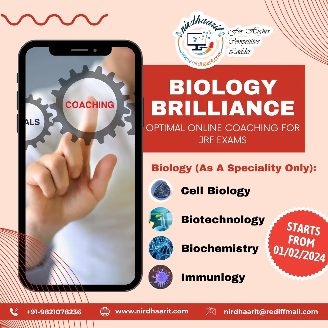 Biology Brilliance: Optimal Online Coaching for JRF Exams (Biology)